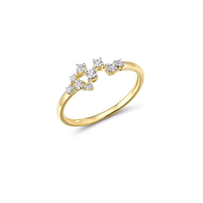 Δαχτυλίδι Diamonds από λευκό χρυσό 18K με διαμάντια μπριγιάν