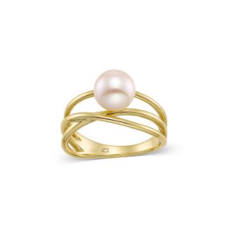 Δαχτυλίδι Pearls από επιχρυσωμένο ασήμι 925° με freshwater pearl