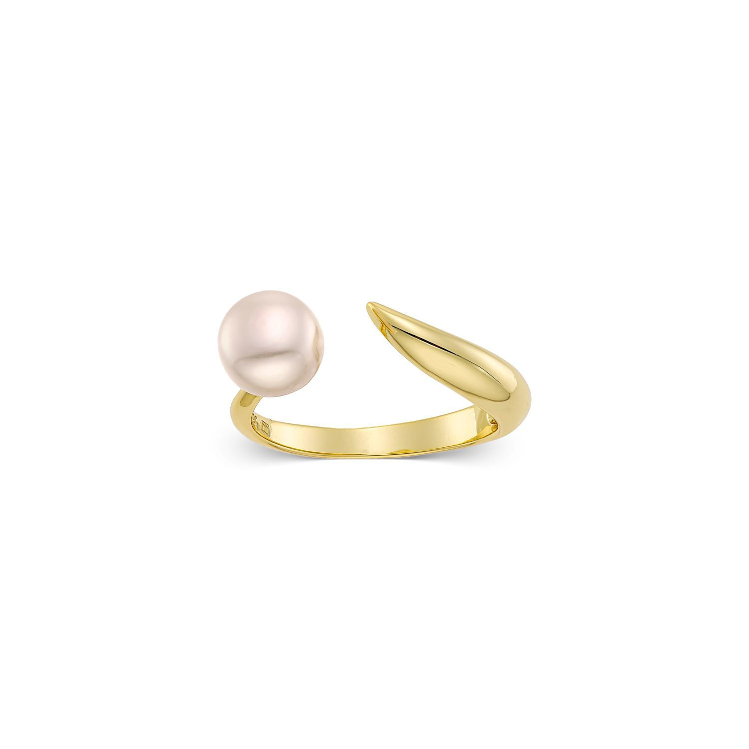 Δαχτυλίδι Pearls από επιχρυσωμένο ασήμι 925° με freshwater pearl