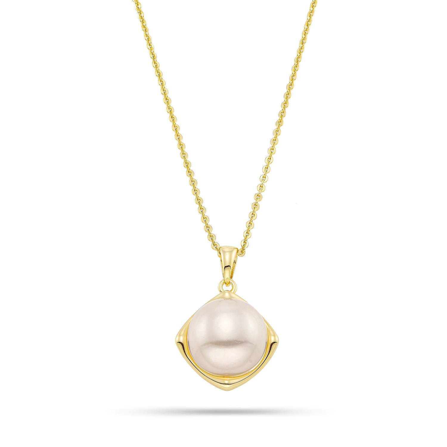 Κολιέ Pearls από επιχρυσωμένο ασήμι 925° με freshwater pearl