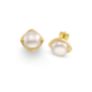Σκουλαρίκια Pearls από επιχρυσωμένο ασήμι 925° με freshwater pearls
