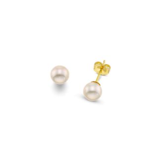 Σκουλαρίκια Pearls από επιχρυσωμένο ασήμι 925° με freshwater pearls