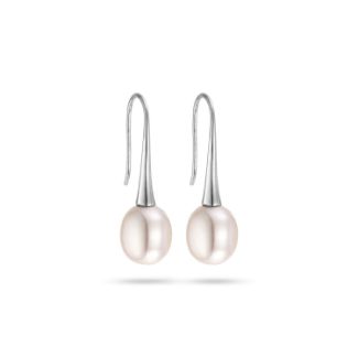 Σκουλαρίκια Pearls από επιροδιωμένο ασήμι 925° με freshwater pearls