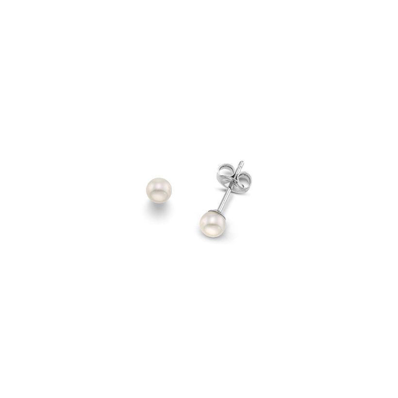 Σκουλαρίκια Pearls από επιροδιωμένο ασήμι 925° με freshwater pearls