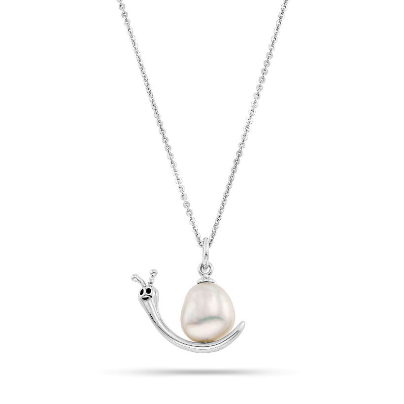 Κολιέ Pearls από επιροδιωμένο ασήμι 925° με freshwater pearl