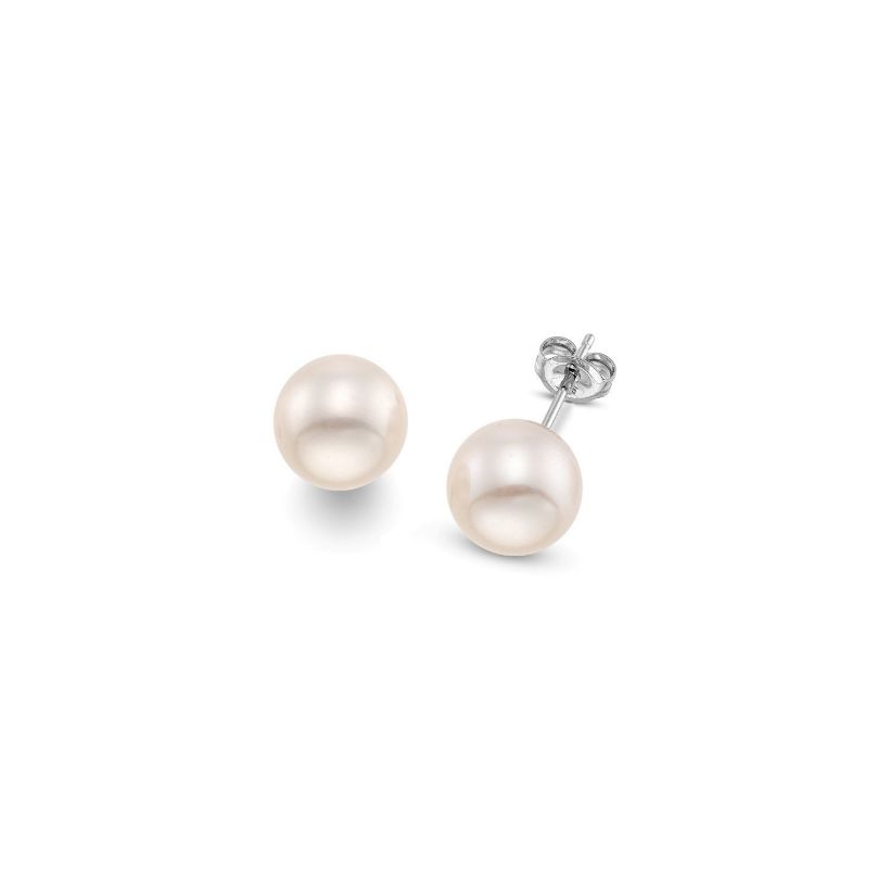 Σκουλαρίκια Pearls από λευκό χρυσό 14K με freshwater pearls
