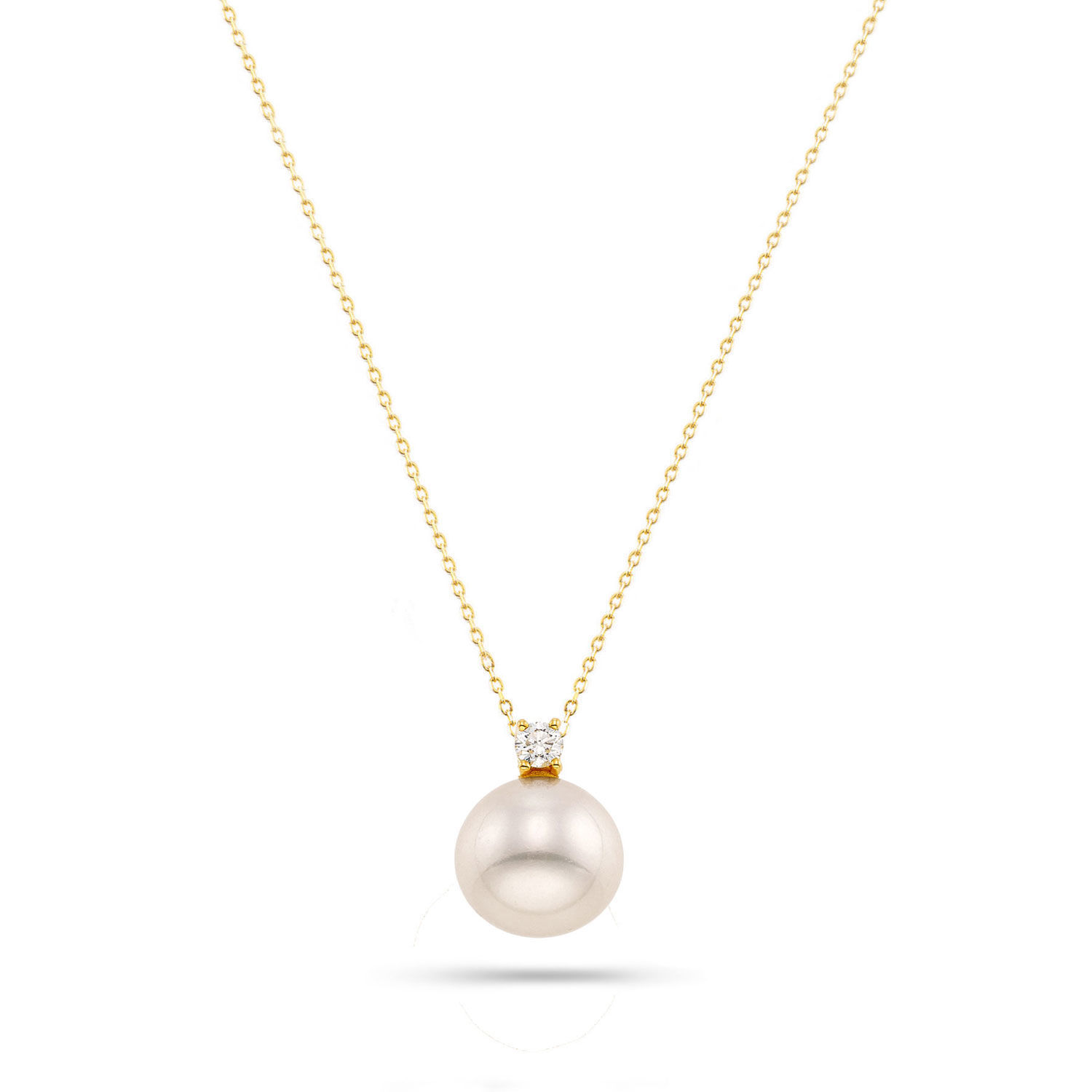 Μενταγιόν Pearls από χρυσό 18K με freshwater pearl και διαμάντι μπριγιάν