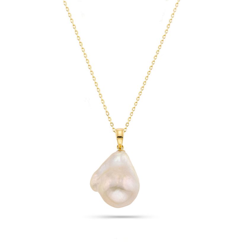 Μενταγιόν Pearls από χρυσό 18K με μαργαριτάρι μπαρόκ