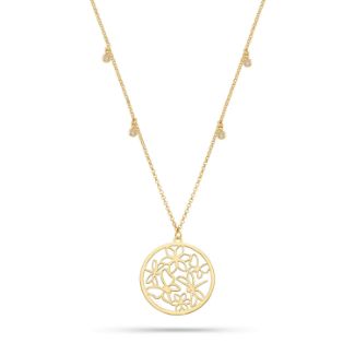 Κολιέ Symbols Λιβελούλα από επιχρυσωμένο ασήμι 925° με ζιργκόν