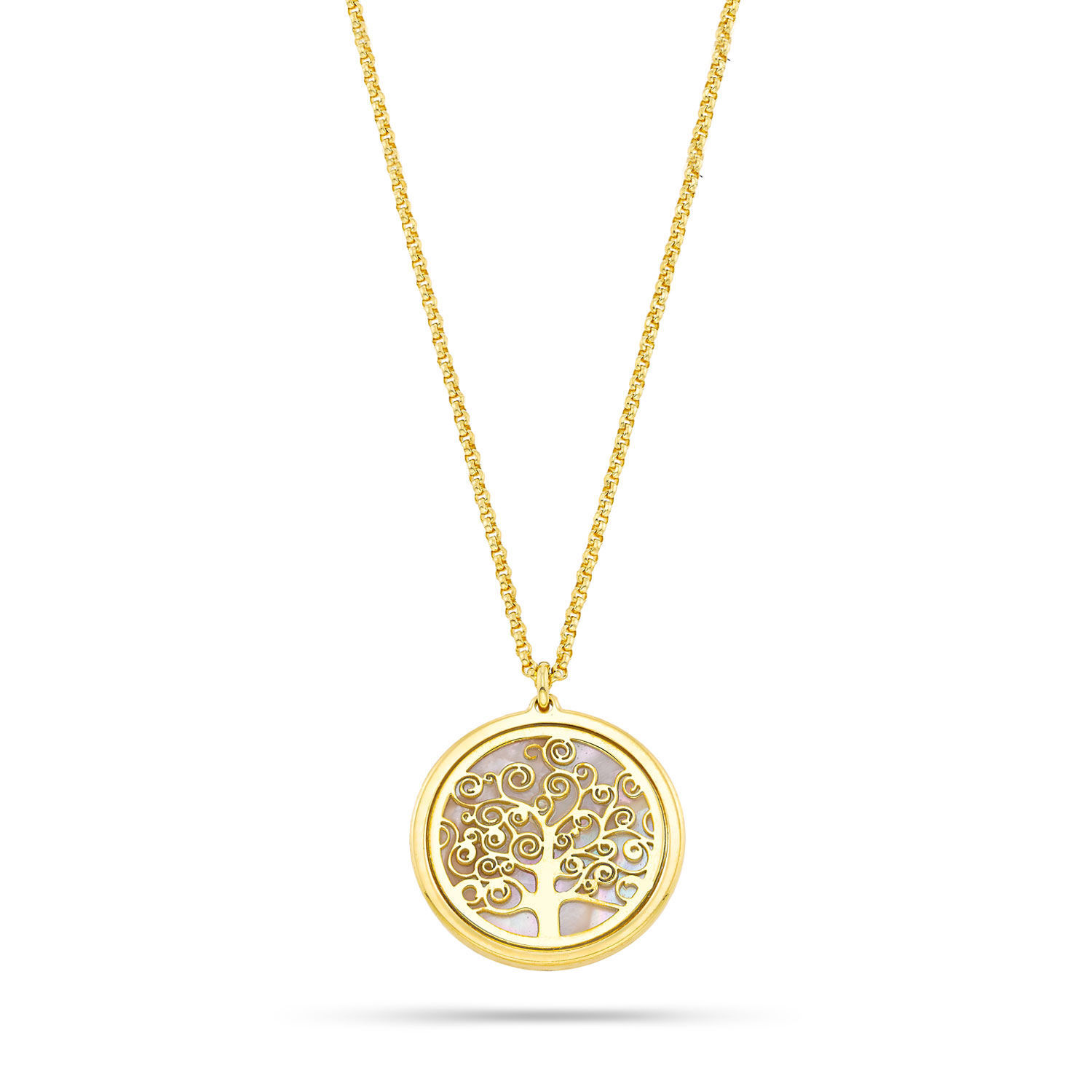 Κολιέ Symbols Δέντρο της Ζωής από επιχρυσωμένο ασήμι 925° με φίλντισι