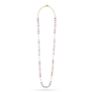 Κολιέ Swing από επιχρυσωμένο ασήμι 925° με freshwater pearls και αμέθυστο