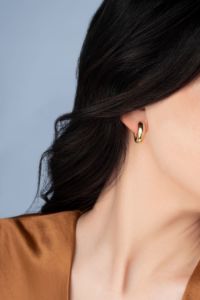 Σκουλαρίκια κρίκοι Aurum από χρυσό 18K
