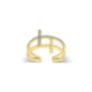 Δαχτυλίδι Σταυρoί από επιχρυσωμένο ασήμι 925° με ζιργκόν