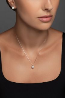 Κολιέ Pearls από λευκό χρυσό 18K με freshwater pearl