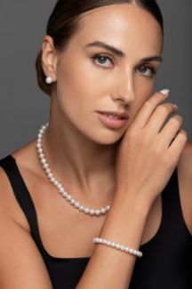 Βραχιόλι Pearls από λευκό χρυσό 18K με freshwater pearls