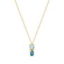 Κολιέ Secret Garden από χρυσό 14K με London blue topaz και blue topaz