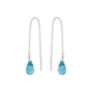 Σκουλαρίκια Mini Drops από λευκό χρυσό 18K με blue topaz