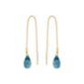 Σκουλαρίκια Mini Drops από χρυσό 18Κ με London blue topaz