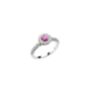 Δαχτυλίδι Secret Garden από λευκό χρυσό 18K με ροζ ζαφείρι και διαμάντια μπριγιάν