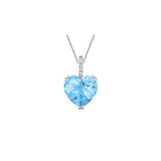 	Μενταγιόν Secret Garden από λευκό χρυσό 18K με swiss blue topaz και διαμάντια μπριγιάν