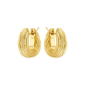 Σκουλαρίκια κρίκοι Aurum από χρυσό 18K