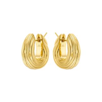 Σκουλαρίκια κρίκοι Aurum από χρυσό 18K