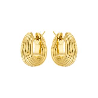 Σκουλαρίκια κρίκοι Aurum από χρυσό 18K