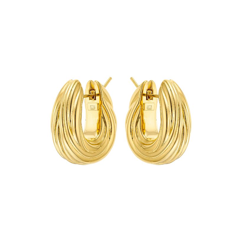 Σκουλαρίκια κρίκοι Aurum από χρυσό 18K