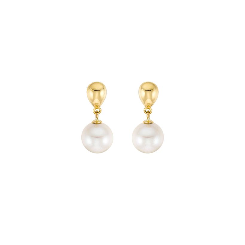 Σκουλαρίκια Pearls από χρυσό 18K με freshwater pearls