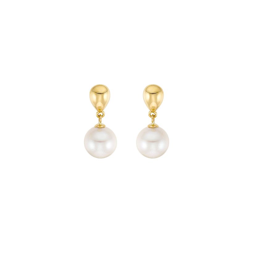 Σκουλαρίκια Pearls από χρυσό 18K με freshwater pearls