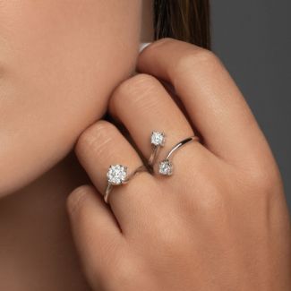 Δαχτυλίδι Diamonds από λευκό χρυσό 18K με διαμάντια μπριγιάν