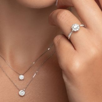 Κολιέ Diamonds από λευκό χρυσό 18K με διαμάντια μπριγιάν