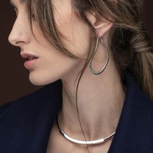 Κολιέ choker Reflections σταθερό από επιροδιωμένο ασήμι 925°