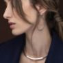 Κολιέ choker Reflections σταθερό από επιροδιωμένο ασήμι 925°