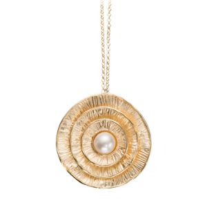 Κολιέ Terra από επιχρυσωμένο ασήμι 925° με freshwater pearl