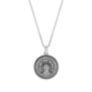 Κολιέ Horseshoe coin από επιροδιωμένο και μαύρο επιροδιωμένο ασήμι 925° με ζιργκόν