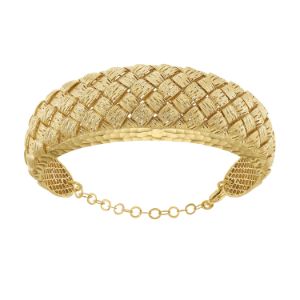 Βραχιόλι Artisanal σταθερό από επιχρυσωμένο ασήμι 925°