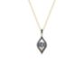 Μενταγιόν i από χρυσό 18K με London blue topaz και διαμάντια μπριγιάν