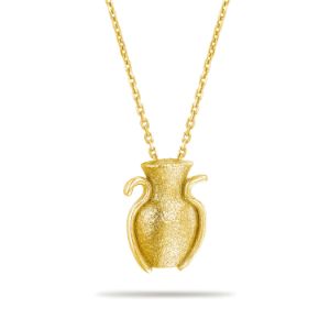 Κολιέ Amphora σφυρήλατο από επιχρυσωμένο ασήμι 925°
