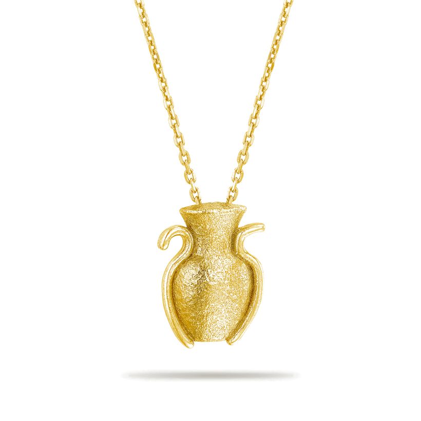 Κολιέ Amphora σφυρήλατο από επιχρυσωμένο ασήμι 925°