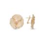 Σκουλαρίκια Terra από επιχρυσωμένο ασήμι 925° με freshwater pearl