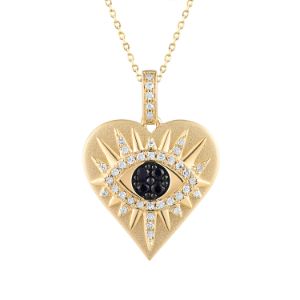 Ματάκι i Collection  από χρυσό 18K με μπλε  ζαφείρια και διαμάντια μπριγιάν
