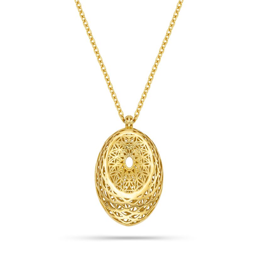 Κολιέ Artisanal από επιχρυσωμένο ασήμι 925°