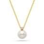 Μενταγιόν Pearls από χρυσό 18K με freshwater pearls και διαμάντι κοπής μπριγιάν