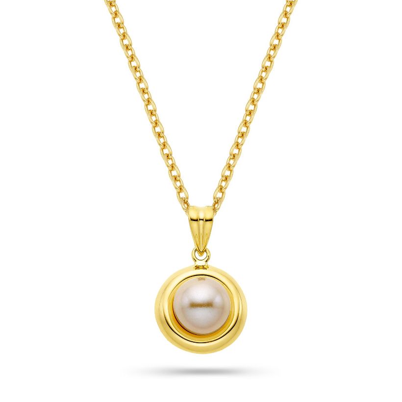Μενταγιόν Pearls από χρυσό 18K με freshwater pearls