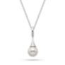 Μενταγιόν Pearls από λευκό χρυσό 18K με freshwater pearl