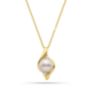 Κολιέ Pearls από επιχρυσωμένο ασήμι 925° με freshwater pearl και ζιργκόν