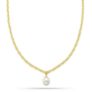 Κολιέ Pearls από επιχρυσωμένο ασήμι 925° με freshwater pearl