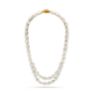 Κολιέ Pearls από επιχρυσωμένο ασήμι 925° με freshwater pearls και κούμπωμα λουλούδι