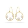 Σκουλαρίκια Pearls από χρυσό 14K με freshwater pearls και διαμάντια μπριγιάν